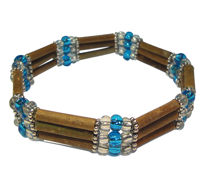 Bracelet Perles bleues claires