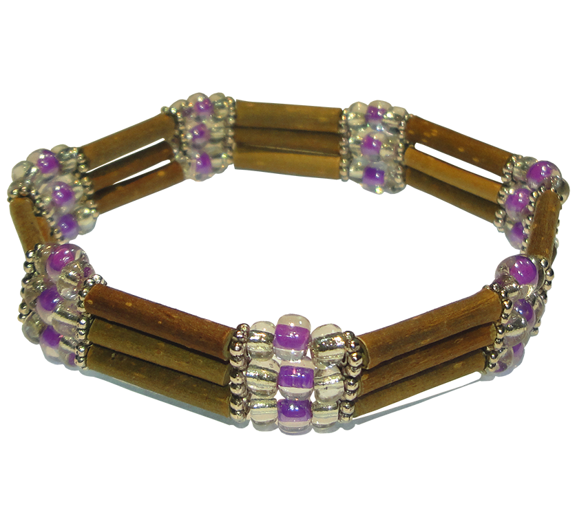 Bracelet Perles violettes